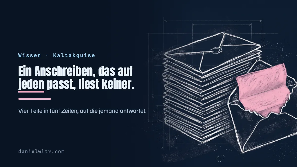 Akquise-Anschreiben: vier Teile, auf die jemand antwortet