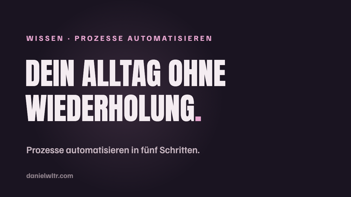 Prozesse automatisieren: dein Alltag ohne Wiederholung