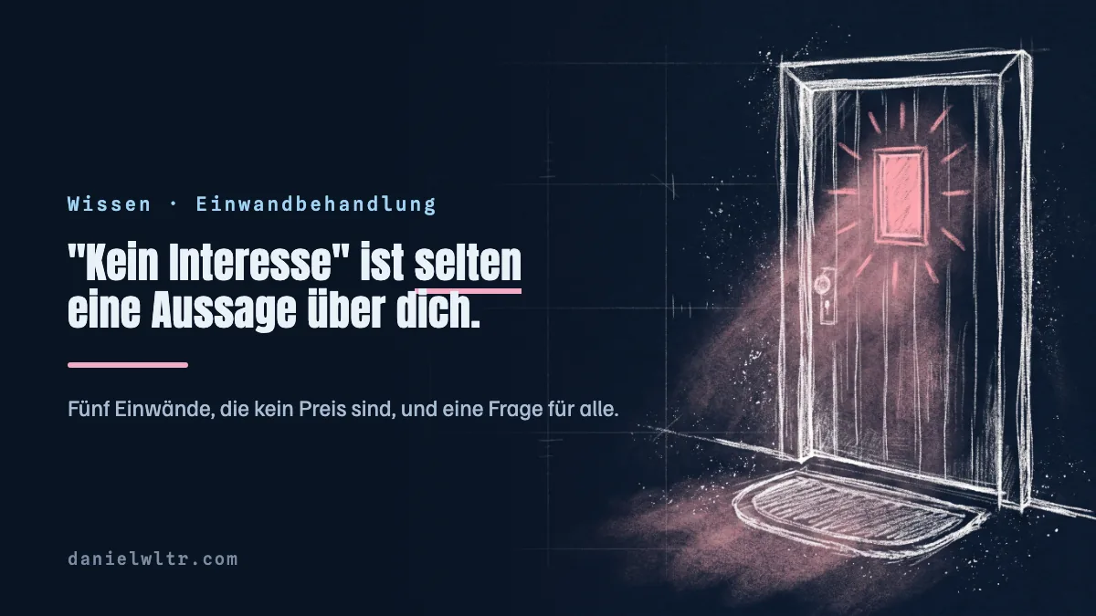 "Kein Interesse": fünf Einwände, die kein Preis sind