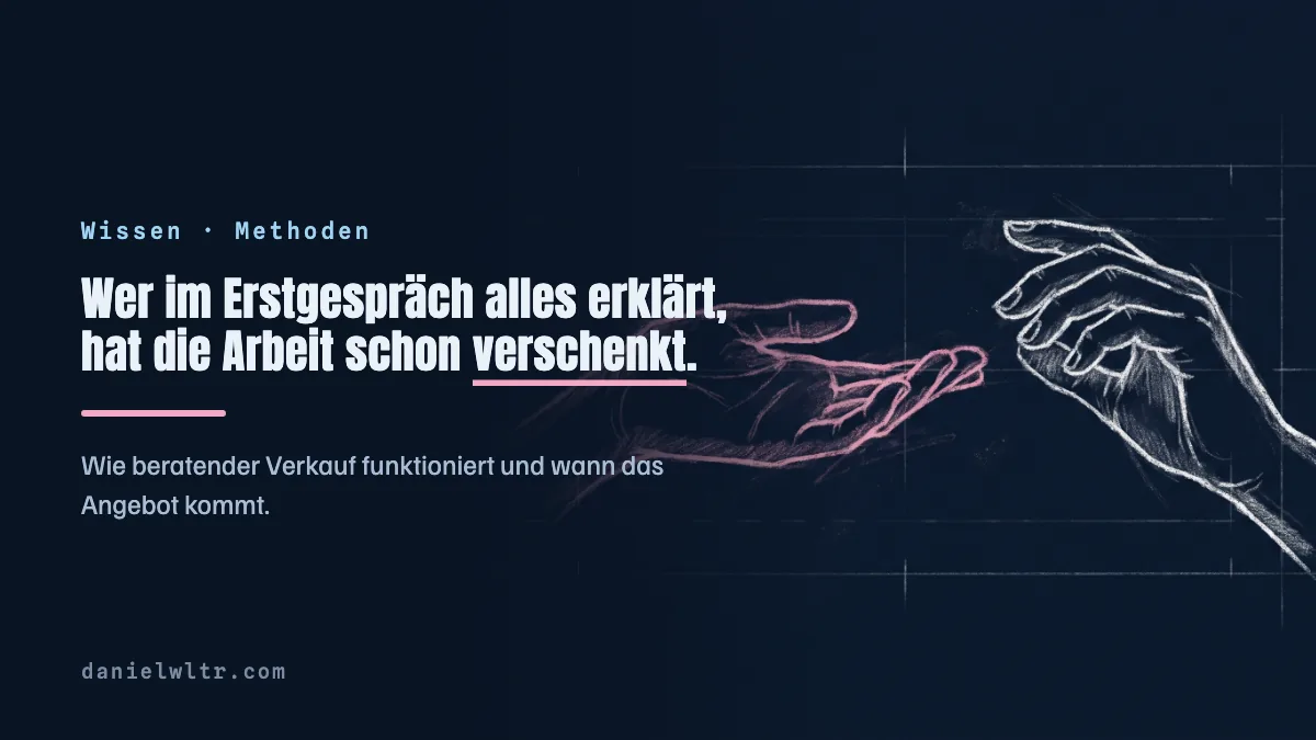 Consultative Selling: beraten und das Angebot offen nennen