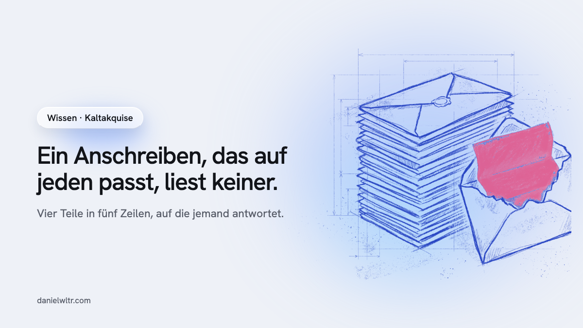 Akquise-Anschreiben: vier Teile, auf die jemand antwortet