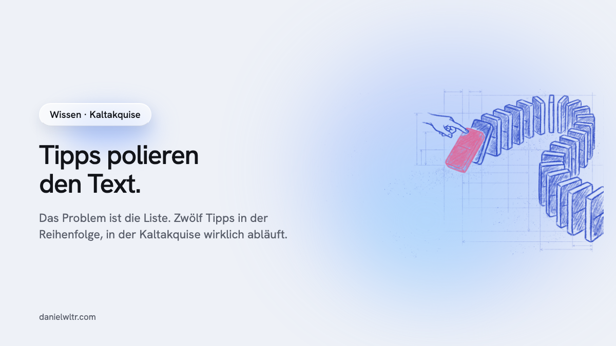 Kaltakquise-Tipps: die Reihenfolge, die aus Anschreiben Termine macht