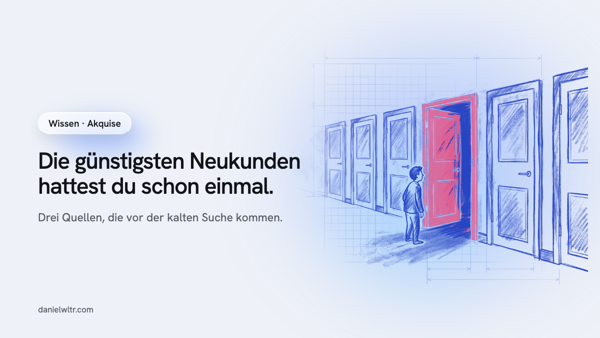 Neukundenakquise: die drei Quellen vor der kalten Liste