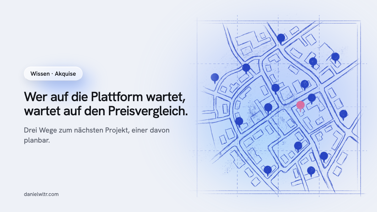 Projektakquise: drei Wege, einer davon planbar